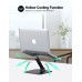 Vuwwey Foldable Laptop Stand, Height Adjustable Ergonomic Computer Stand for Desk, Aluminum Portable Laptop Riser Holder Mount Compatible with MacBook Pro Air, HP, Dell 10-16" (Black)