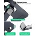 Vuwwey Foldable Laptop Stand, Height Adjustable Ergonomic Computer Stand for Desk, Aluminum Portable Laptop Riser Holder Mount Compatible with MacBook Pro Air, HP, Dell 10-16" (Black)