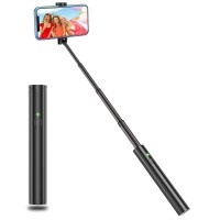 Vuwwey Monopod Selfie Stick Bluetooth, Lightweight Aluminum All in One Extendable Selfie Sticks Compact Design, Compatible with iPhone 15/14 Pro Max/14 Pro/14/14 Plus/13 Pro Max/13 Pro/13, Galaxy S22