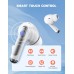 Vuwwey Wireless Earphones, [HiFi Stereo Sound] Bluetooth 5.3 Earbuds, 50H Playtime, Touch Control, Deep Bass Noise Cancelling Mic, Lightweight Headphones Wireless in-Ear with LED Display Charging Case